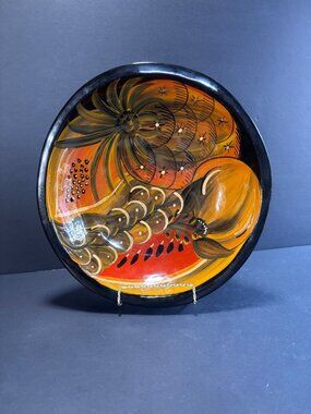 Mexican Handcrafted And Hand Painted Artist Signed Betea Bowl Vintage 80s